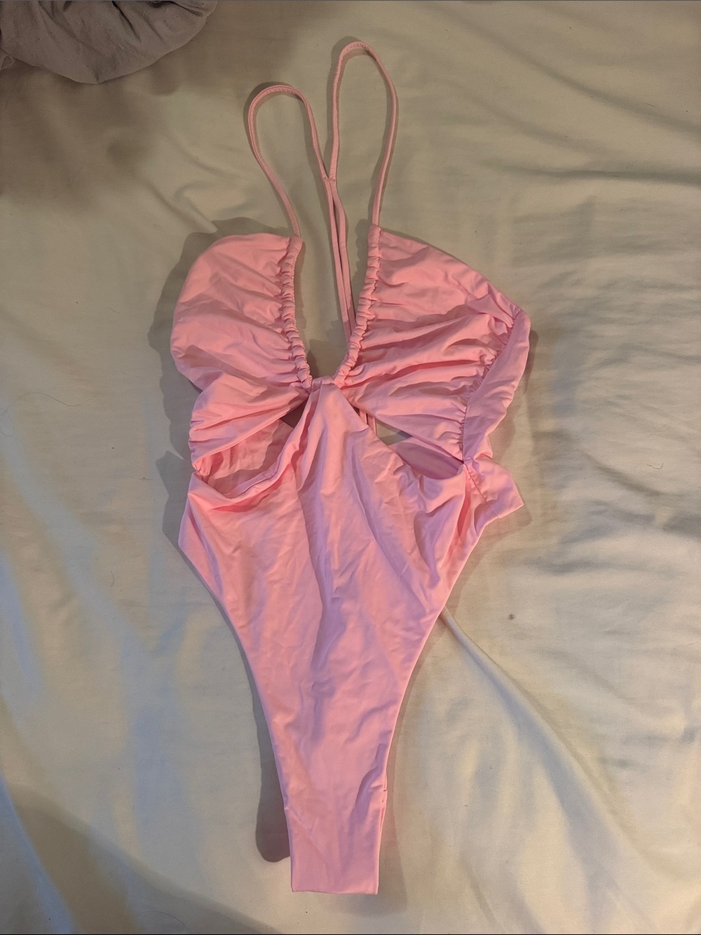Riot Swim Pink Ruched One-Piece Swimsuit